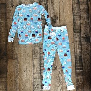 Little Sleepies Birthday Bamboo Pajama Set Kids Size 7/8